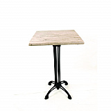 Topalit Tables, Square, 32 x 32 x 44, Washington Pine Top, Black Iron Base/Legs (106P32327)