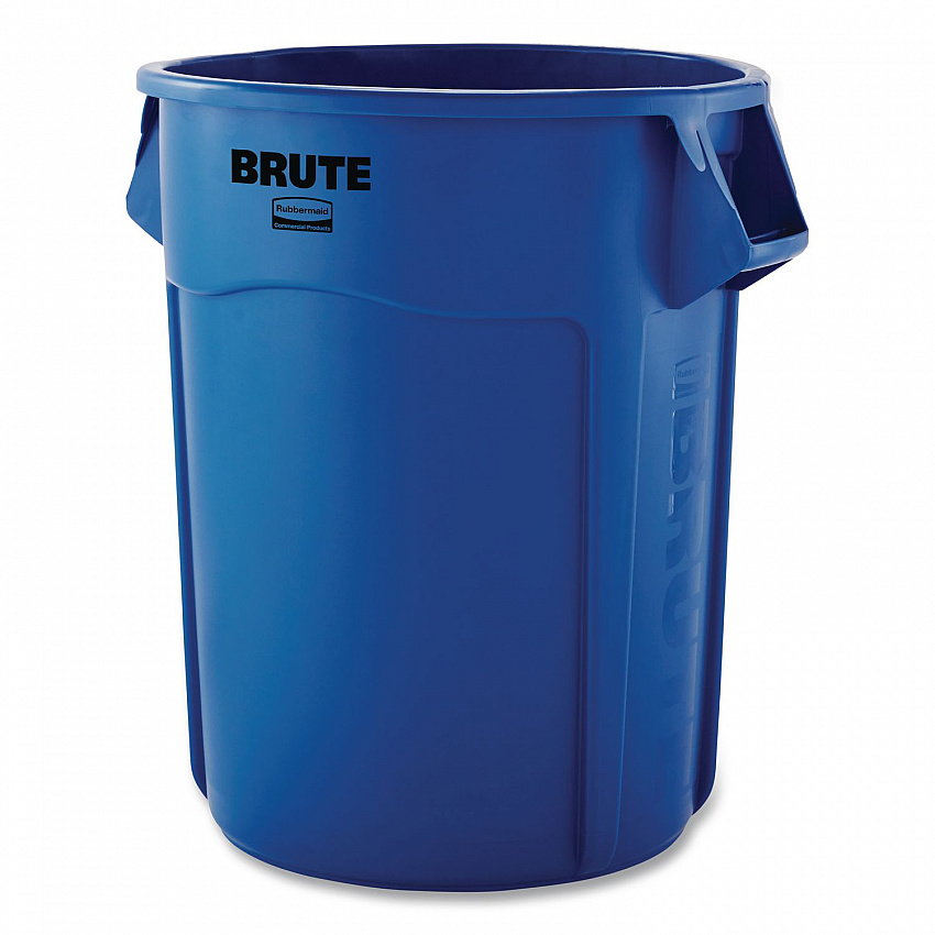 Brute Container, 10 gal, Plastic, Blue (1779699CT)
