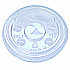 Kal-Clear/Nexclear Drink Cup Lids, X-Style Straw Slot/Flavor Buttons, Fits 9 oz to 10 oz Cold Cups, Plastic, Clear, 2,500/CT (LKC910)