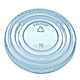 Kal-Clear/Nexclear Drink Cup Lids, Flat Lid with No Slot, Fits 9 oz to 10 oz Cold Cups, Plastic, Clear, 2,500/Carton (LKC910F)