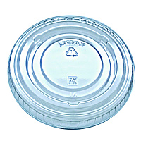 Kal-Clear/Nexclear Drink Cup Lids, Flat Lid with No Slot, Fits 9 oz to 10 oz Cold Cups, Plastic, Clear, 2,500/Carton (LKC910F)