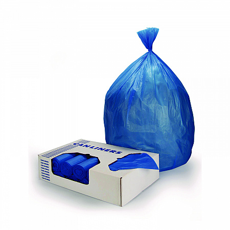 Linear Low-Density Can Liners for Recyclable Waste, 45 gal, 1.3 mil, 40