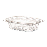 Renewable and Compostable Rectangular Deli Containers with Lid, 8 oz, 3 x 4.83 x 1.5, Clear, Plastic, 50/Pack, 4 Packs/Carton (EPRC8)