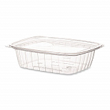 Renewable and Compostable Rectangular Deli Containers with Lid, 24 oz, 4 x 5.5 x 2, Clear, Plastic, 50/Pack, 4 Packs/Carton (EPRC24)