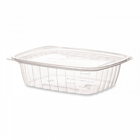 Renewable and Compostable Rectangular Deli Containers with Lid, 24 oz, 4 x 5.5 x 2, Clear, Plastic, 50/Pack, 4 Packs/Carton (EPRC24)
