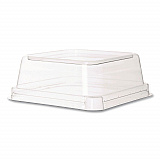 Renewable and Compostable Lids, Fits 5" Square Containers, Clear, Plastic, 50/Pack, 8 Packs/Carton (EPSCS5LID)
