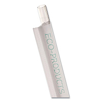 Wrapped Straw, 9.5", Plastic, Clear, 4,800/Carton (EPST990)