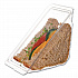 Compostable Takeout Wedge Sandwich Containers, 4.25 x 4.25 x 6.5 x 3, Clear, Plastic, 500/Carton (EPSWH3)