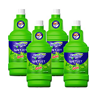WetJet System Cleaning-Solution Refill, Gain Scent, 1.25 L Bottle, 4/Carton (77809)