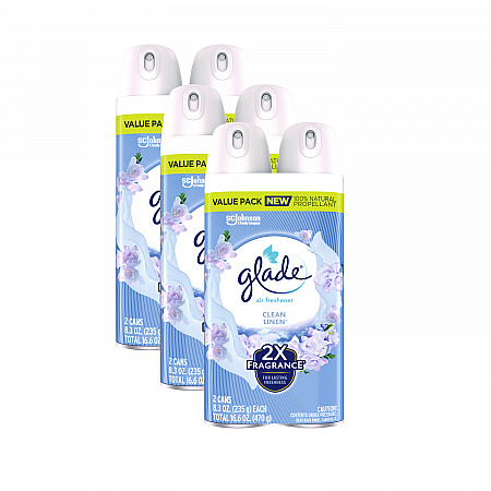 Air Freshener, Clean Linen, 8.3 oz, 2/Pack, 3 Packs/Carton (377363)