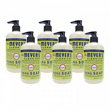 Clean Day Liquid Hand Soap, Lemon Scent, 12.5 oz, 6/Carton (373205)