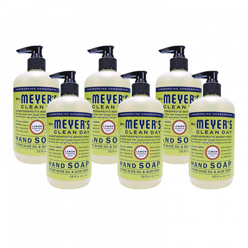 Clean Day Liquid Hand Soap, Lemon Scent, 12.5 oz, 6/Carton (373205)