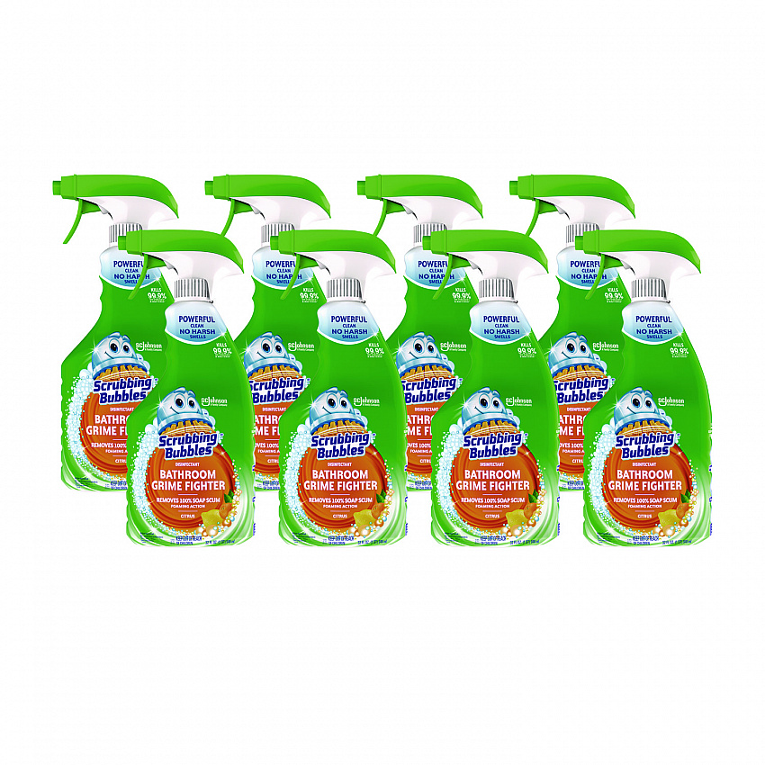 Multi Surface Bathroom Cleaner, Fresh Citrus Scent, 32 oz Spray Bottle, 8/Carton (366078)