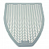 Disposable Urinal Floor Mat, Shield-Shaped, Orchard Zing Scent, Gray Non-Slip Perforated Surface, 17.5
