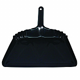 Heavy-Duty Metal Dust Pan, 12 x 14, 20-Gauge Steel, Black (4212)