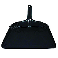 Heavy-Duty Metal Dust Pan, 12 x 14, 20-Gauge Steel, Black (4212)