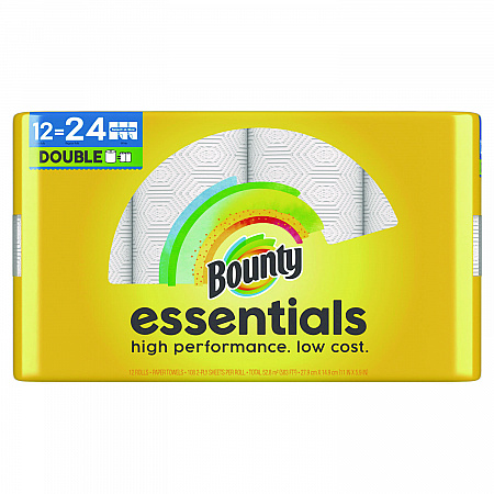 Essentials Select-A-Size Kitchen Roll Paper Towels, 2-Ply, 108 Sheets/Roll, 12 Rolls/Carton (11093)