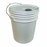 Utility Bucket with Lid, Polyethylene, White, 11.25" Diameter (5515)