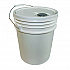 Utility Bucket with Lid, Polyethylene, White, 11.25