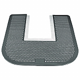 Disposable Urinal Floor Mat, U-Shaped, Orchard Zing Scent, Gray Non-Slip Perforated Surface, 23" x 21.63", 6/Carton (1550CT)