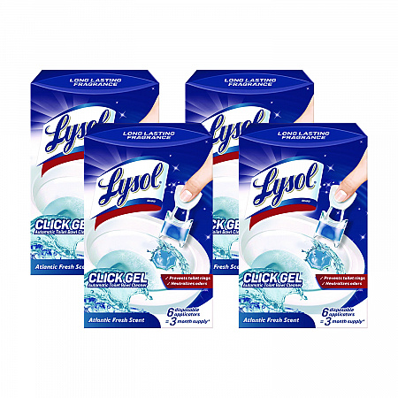 Click Gel Automatic Toilet Bowl Cleaner, Ocean Fresh Scent, 6/Box, 4 Boxes/Carton (89059CT)