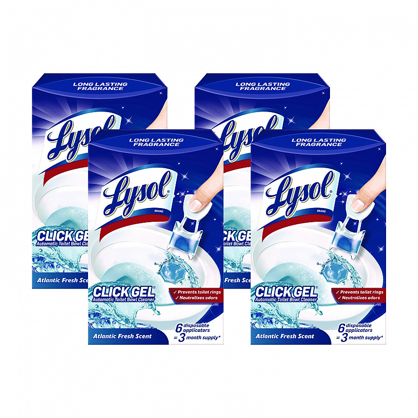 Click Gel Automatic Toilet Bowl Cleaner, Ocean Fresh Scent, 6/Box, 4 Boxes/Carton (89059CT)