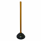 Plunger, 20" Wood Handle, 6" dia, Black (9201)