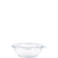 SafeSeal Tamper-Resistant, Tamper-Evident Bowls with Flat Lid, 8 oz, 5.5" Diameter x 1.7" h, Clear, Plastic, 240/Carton (CTR8BF)