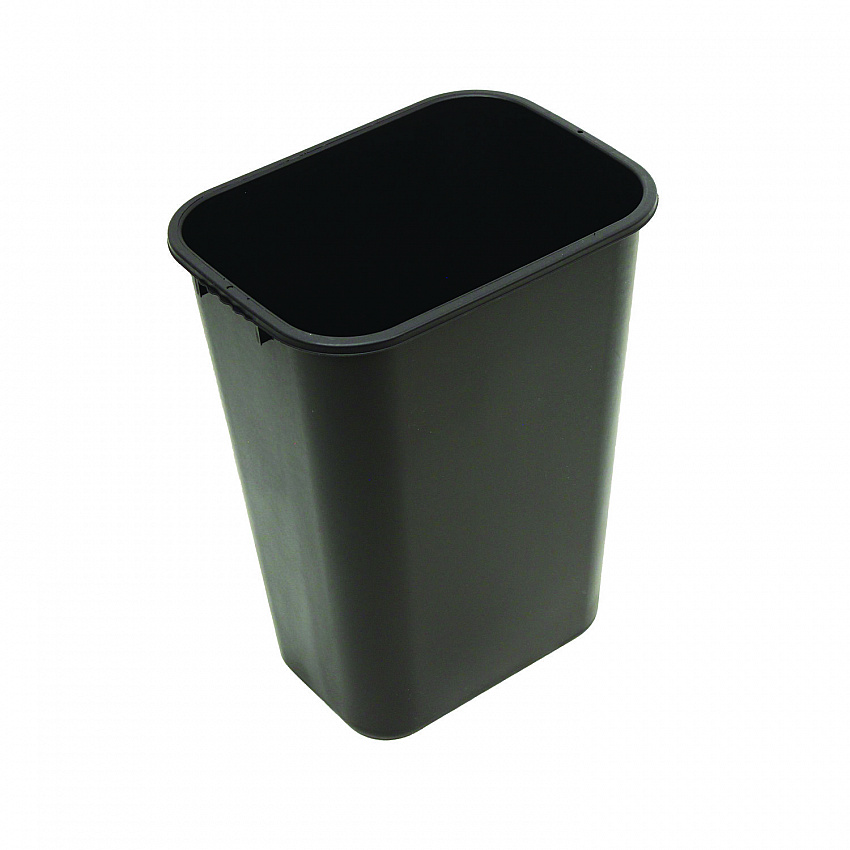 Soft-Sided Wastebasket, 41 qt, Polyethylene, Black (77035)