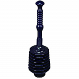 Deluxe Professional Plunger, 11.2" Plastic Handle, 6" dia, Black, 6/Carton (9205)