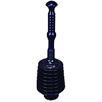 Deluxe Professional Plunger, 11.2" Plastic Handle, 6" dia, Black, 6/Carton (9205)