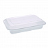 Newspring VERSAtainer Microwavable Containers, Base/Lid Combo, 8.8 x 6 x 2, White/Clear, Plastic, 150/Carton (NC868)