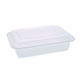 Newspring VERSAtainer Microwavable Containers, Base/Lid Combo, 8.8 x 6 x 2.5, White/Clear, Plastic, 150/Carton (NC888)
