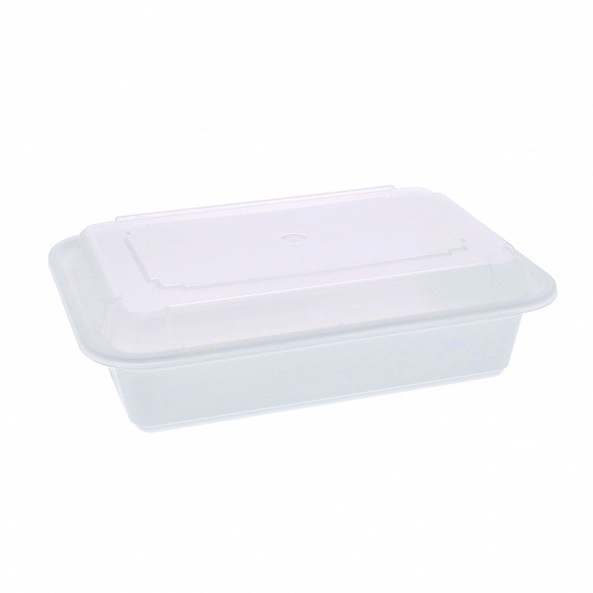 Newspring VERSAtainer Microwavable Containers, Base/Lid Combo, 8.8 x 6 x 2.5, White/Clear, Plastic, 150/Carton (NC888)