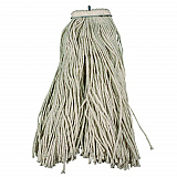 Layflat Regular Screw-Type Mop Head, Cotton, 24 oz, 1" Headband, White (12124)