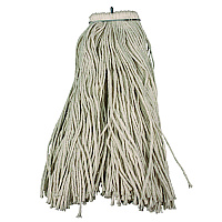 Layflat Regular Screw-Type Mop Head, Cotton, 24 oz, 1" Headband, White (12124)