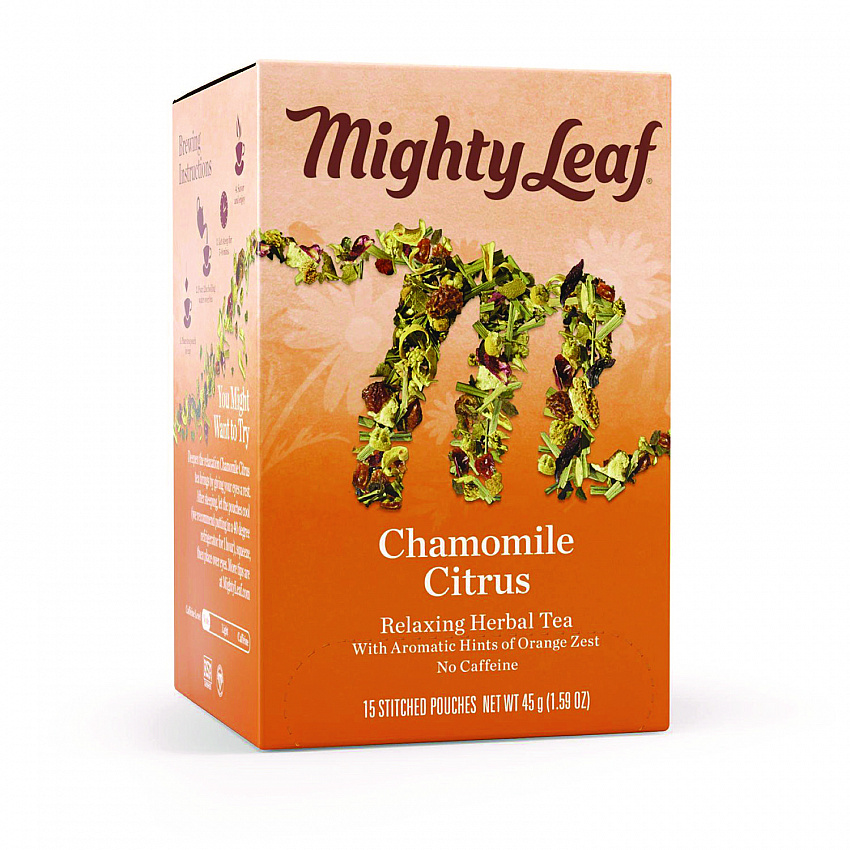 Whole Leaf Tea Pouches, Chamomile Citrus, 15/Box (510136)