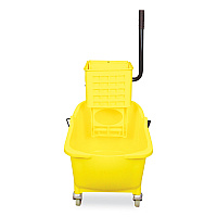 Side-Press Wringer and Plastic Bucket Combo, 12 to 32 oz, Yellow (7Y26363Y)