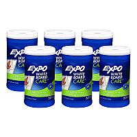 Dry-Erase Board-Cleaning Wet Wipes, 6 x 9, 50/Container, 6/Carton (81850ACT)