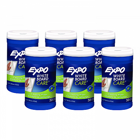 Dry-Erase Board-Cleaning Wet Wipes, 6 x 9, 50/Container, 6/Carton (81850ACT)