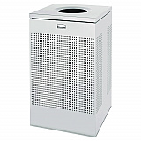 Designer Line Silhouettes Waste Receptacle, 20 gal, Steel, Silver Metallic (SC18EPLSM)