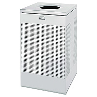 Designer Line Silhouettes Waste Receptacle, 20 gal, Steel, Silver Metallic (SC18EPLSM)