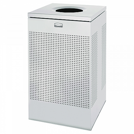 Designer Line Silhouettes Waste Receptacle, 20 gal, Steel, Silver Metallic (SC18EPLSM)