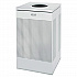 Designer Line Silhouettes Waste Receptacle, 20 gal, Steel, Silver Metallic (SC18EPLSM)