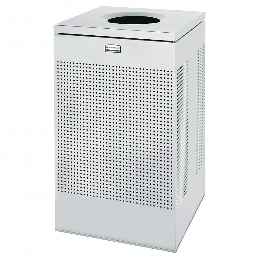 Designer Line Silhouettes Waste Receptacle, 20 gal, Steel, Silver Metallic (SC18EPLSM)