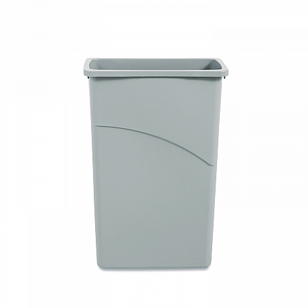 Slim Waste Container, 23 gal, Plastic, Gray (23GLSJGRA)