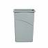 Slim Waste Container, 23 gal, Plastic, Gray (23GLSJGRA)