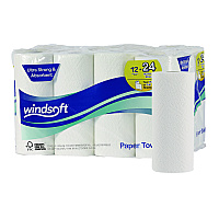 Premium Kitchen Roll Towels, 2-Ply, 11 x 6, White, 110/Roll, 12 Rolls/Carton (12216)
