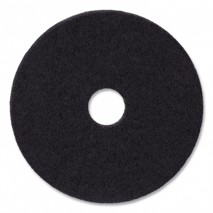 Stripping Floor Pads, 12" Diameter, Black, 5/Carton (4012BLA)