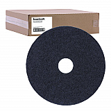 Stripping Floor Pads, 15" Diameter, Black, 5/Carton (4015BLA)